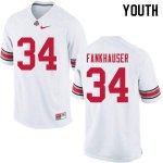 NCAA Ohio State Buckeyes Youth #34 Owen Fankhauser White Nike Football College Jersey FBU5545ZH